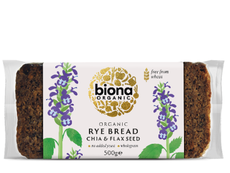 Biona Organic Rye Bread with Chia & Flax Seed - 500gr For Sale