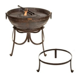 80cm Kadai Recycled Fire Bowl with High and Low Stand For Cheap