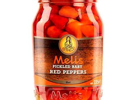 Melis Pickled Baby Red Peppers - 335gr Online now