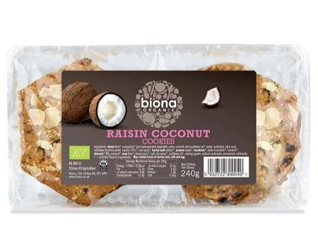 Biona Organic Raisin Coconut Cookies 240gr Cheap