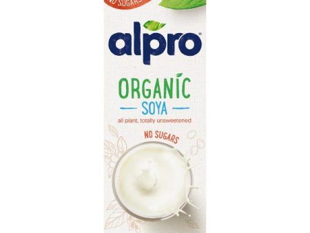 Alpro Organic Soya Milk - No Sugars - 1lt For Sale