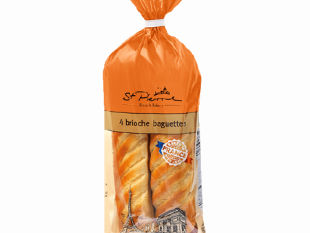 ST Pierre 4 Brioche Bagguettes 340gr Sale