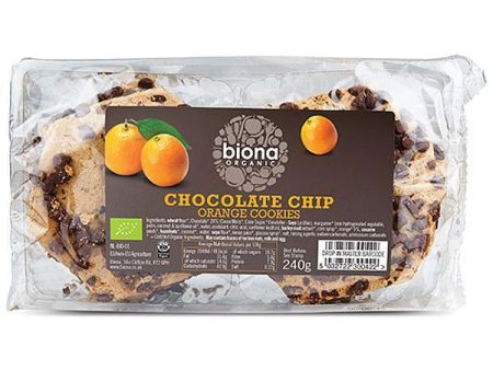 Biona Organic Chocolate Chip Orange Cookies 240gr For Cheap