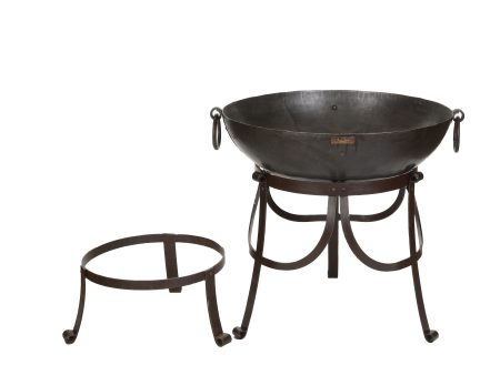 60cm Kadai Recycled Fire Bowl with High and Low Stand Cheap