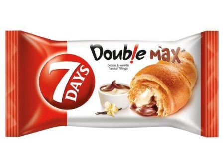 7 Days Double Max Croissant with Cocoa & Vanilla Fillings 80gr For Discount