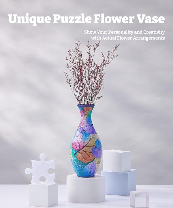 Vase Colorful Leaves Puzzle Online now