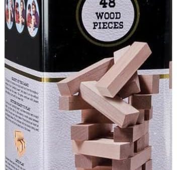 Classic 48pc Wooden Jumbling Tower in Tin Hot on Sale