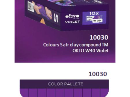 10pcs Sensory Art Air Clay Colours S - W40 Violet For Sale