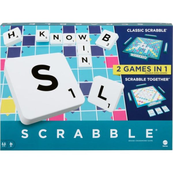 Scrabble Original and Scrabble Together 2-Games-in-1 Hot on Sale