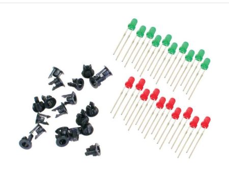 3mm 5Volt 10 Green 10 Red Leds Discount