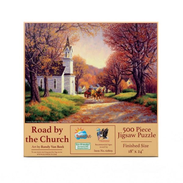 500pc Road By The Church Puzzle Cheap