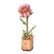 Wood Bloom Pink Rose Supply