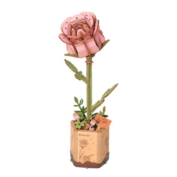 Wood Bloom Pink Rose Supply