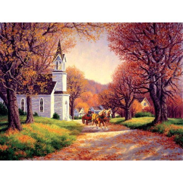 500pc Road By The Church Puzzle Cheap