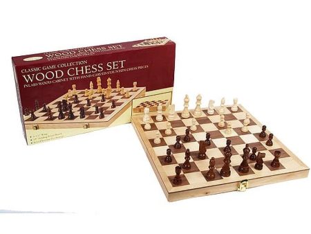 Chess Set Wood 18 Inlaid Brd. Discount