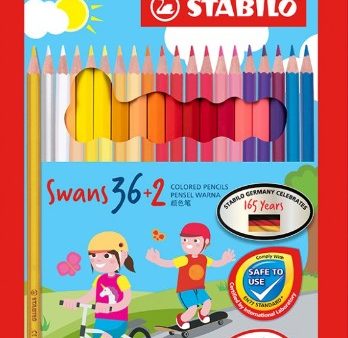 Stabilo Swans Coloured Pencil - 36+2 s (Gold & Silver) F L Cheap