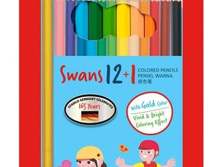 Stabilo Swans Coloured Pencil - 12+1 s (Gold) F L Fashion